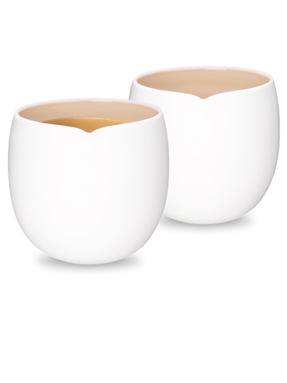NIB Nespresso Origin Coffee Mugs, Set of 2, in White Ceramic